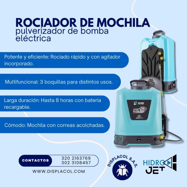 Fumigadora Hidrojet Eléctrica Profesional 16L